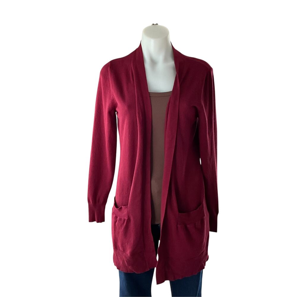 Cielo Red Long Cardigan Sweater: Y2K, 2000s